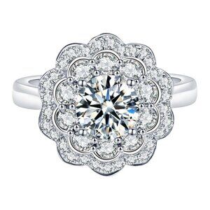 925 Silver Plated Round cut CZ Wedding Ring for Women, FB16FA1118